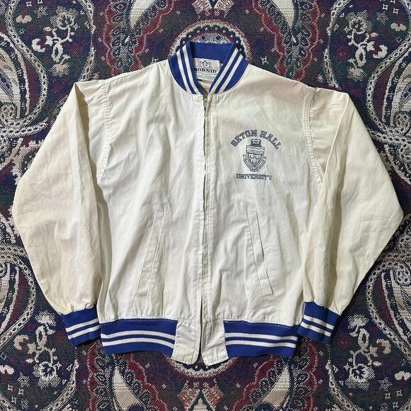 True Vintage 60s Seton Hall University Norsid Sportswear Zip Up Jacket - Picture 1 of 9